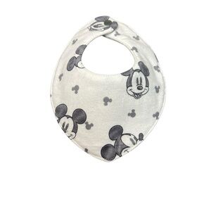 Hand Crafted Newborn Bandana Bib Disney Mickey Mouse Kids Bandana Bib Gray